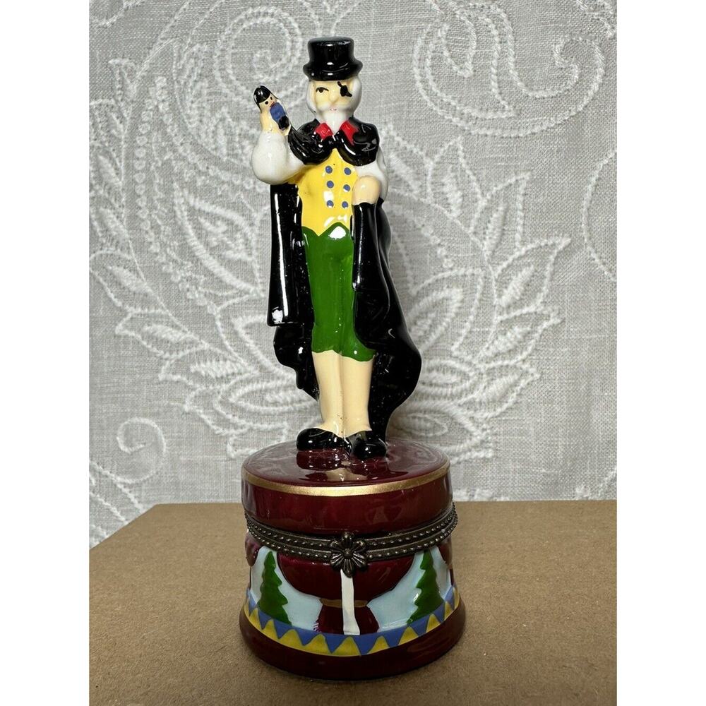 Uncle Drosselmeyer Trinket Box Nutcracker Christmas Holiday Collectible FLAWS